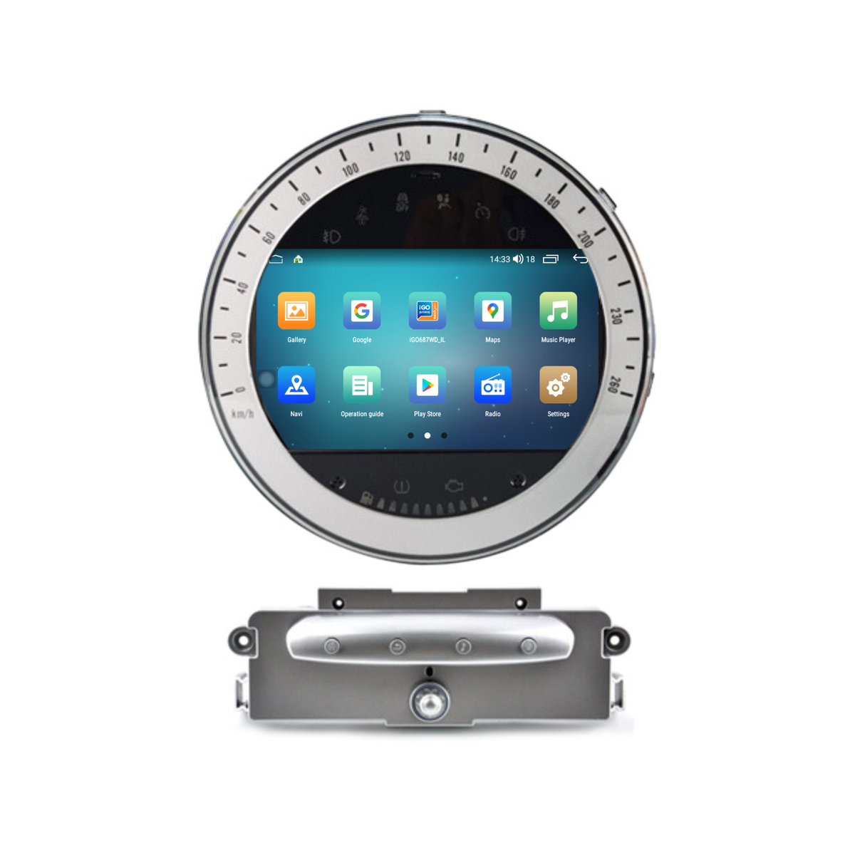 Mini Cooper CarPlay Autoradio | Silver | 2006 t/m 2013 | Android Auto