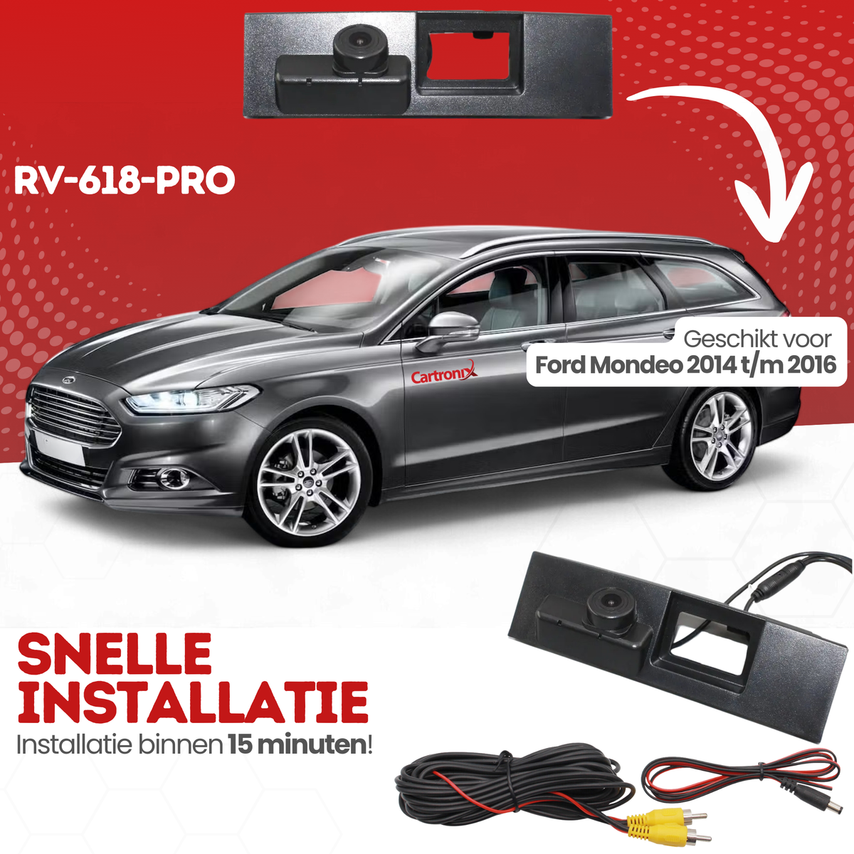 Caméra de recul Ford Mondeo | 2014 à 2016 | Vision nocturne & image HD
