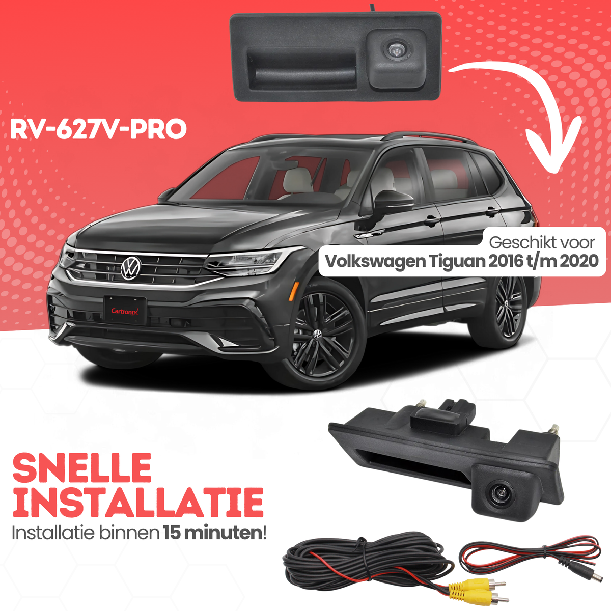 Volkswagen Tiguan Rear View Camera | 2016 to 2020 | Night Vision & HD Image
