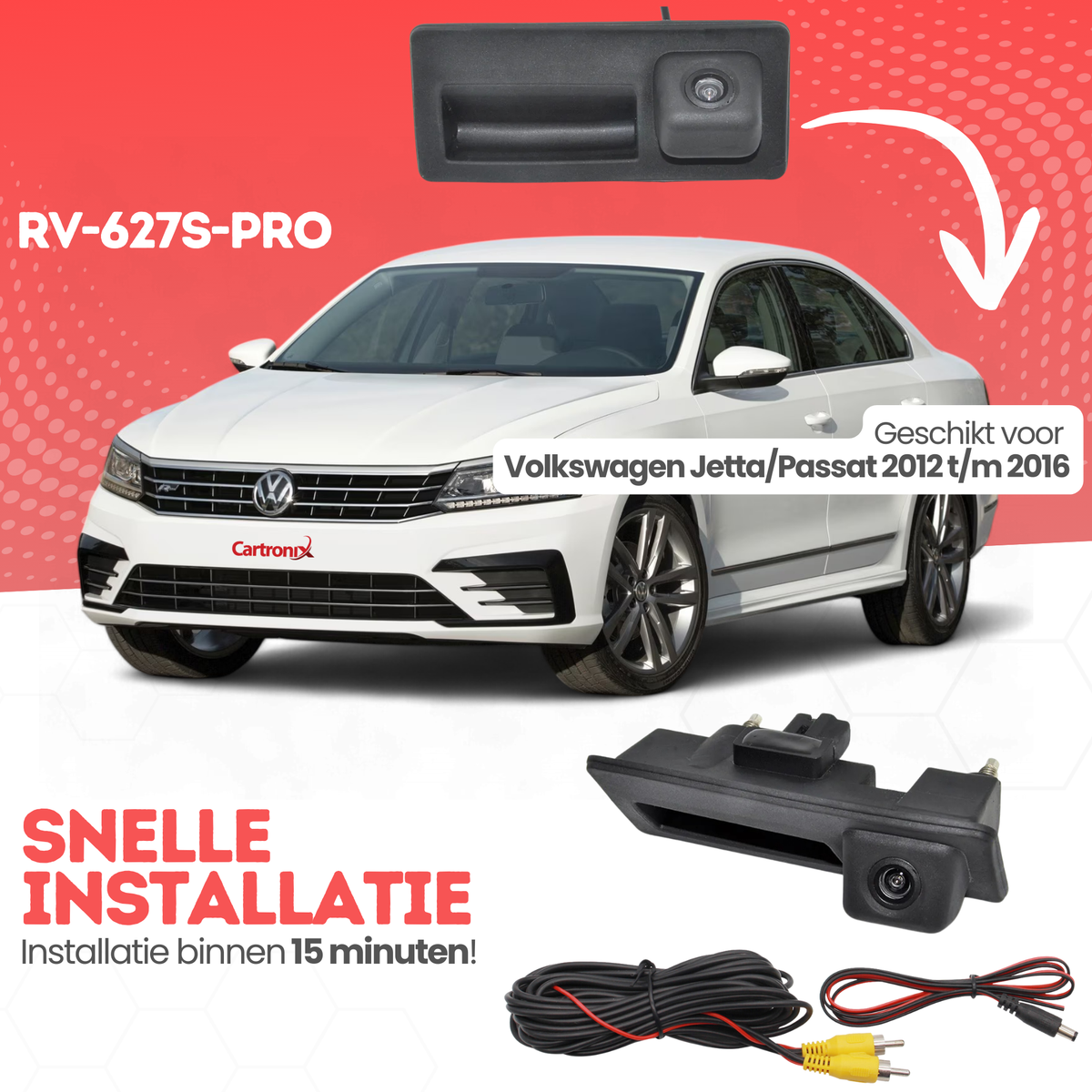 Volkswagen Jetta/Passat Rückfahrkamera | 2012 bis 2016 | Nachtsicht & HD-Bild
