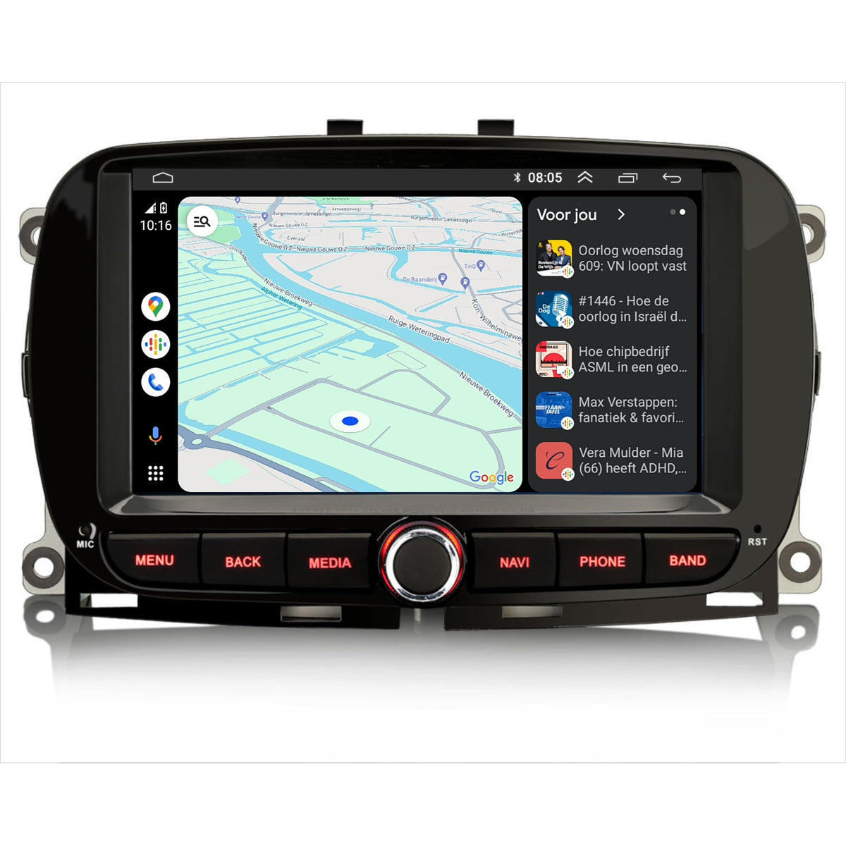 Radio samochodowe z CarPlay do Fiata 500 | 2016 – 2019 | Android 16 | Android Auto | 4 GB + 64 GB