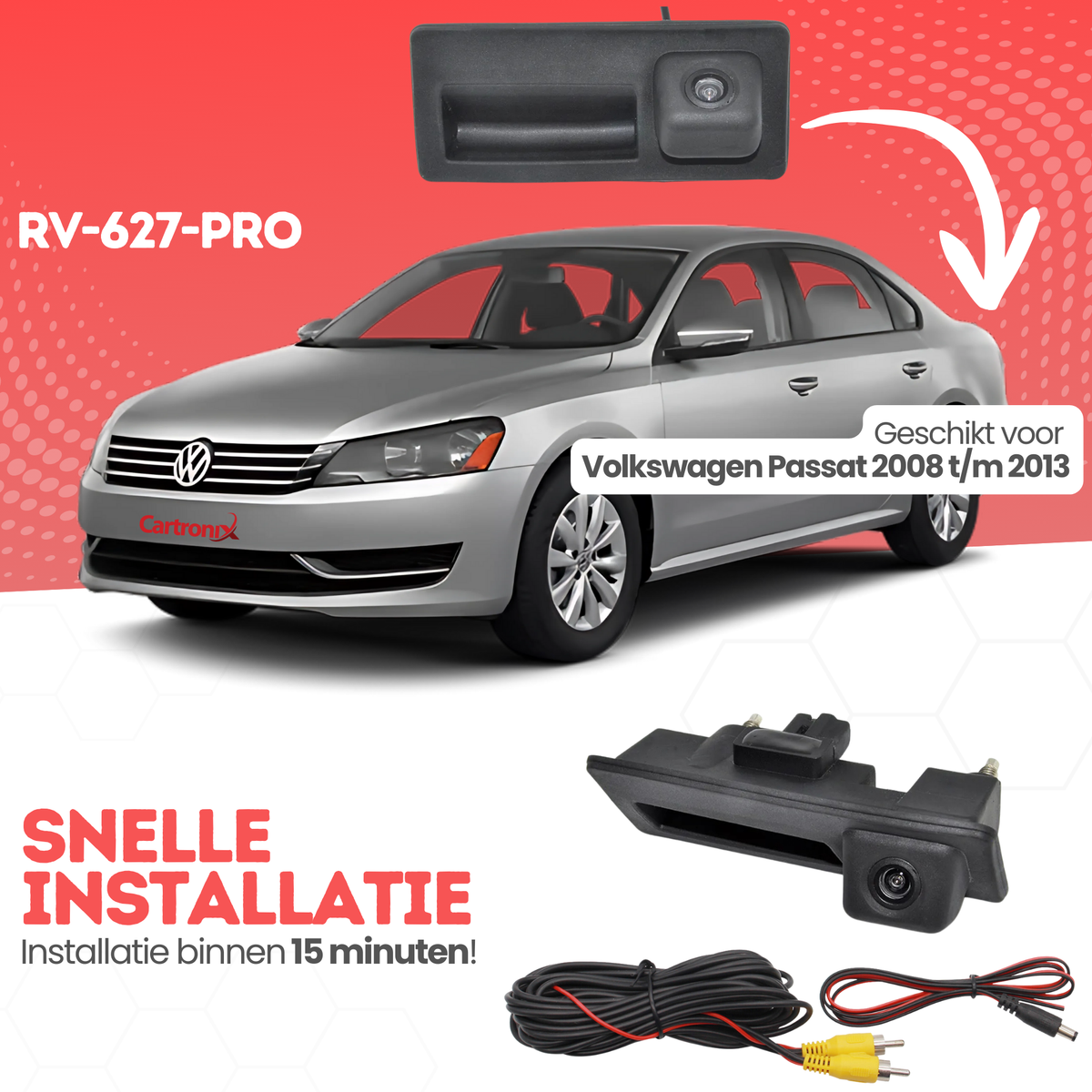 Kamera cofania Volkswagen Passat | 2008 – 2013 | Noktowizor i obraz HD