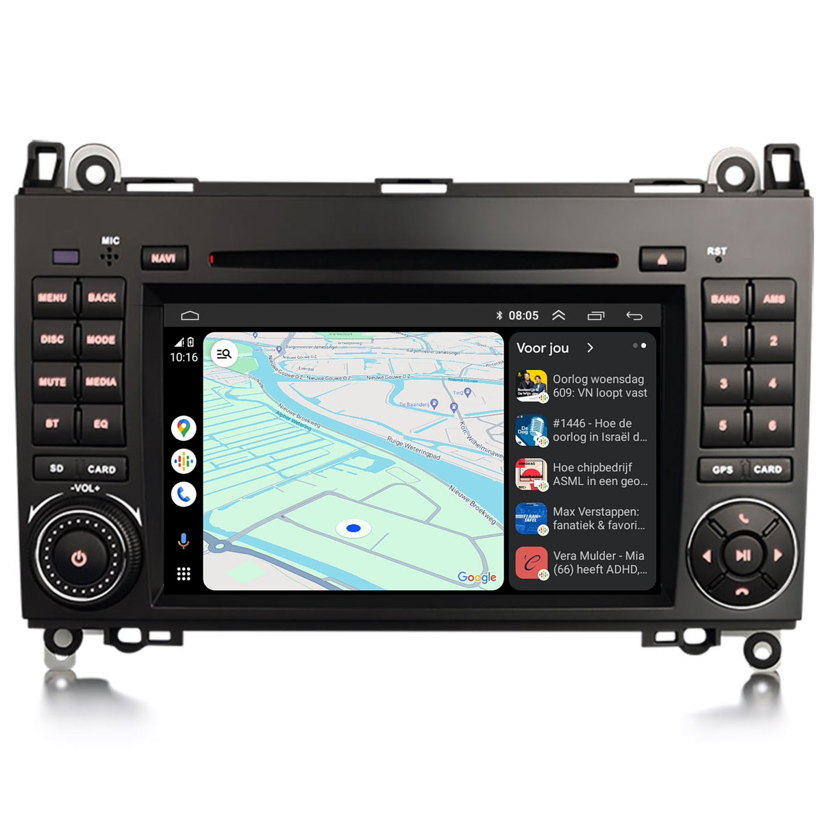 Mercedes Vito | Android 16 | 7-inch Car Radio | 2006 to 2018 | CarPlay & Android Auto | CD/DVD | 4+64GB