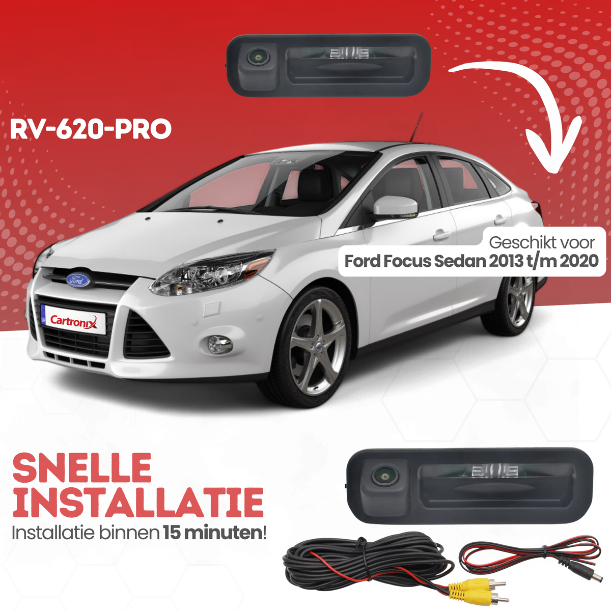 Ford Focus Sedan Kamera cofania | 2013 do 2020 | Noktowizor & Obraz HD