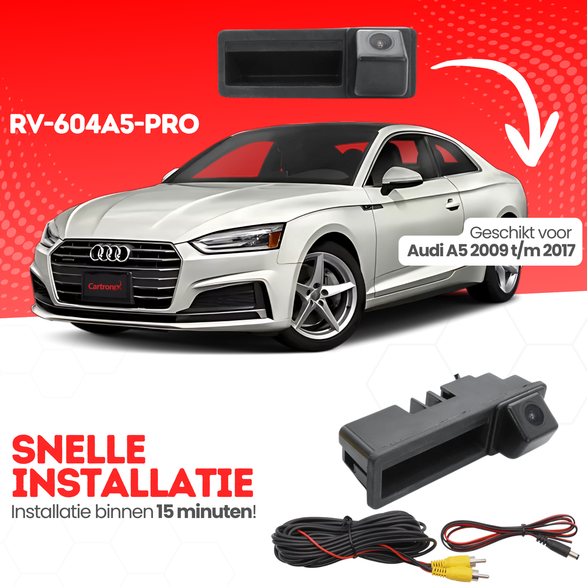 Telecamera posteriore Audi A5 | 2009 - 2017 | Visione notturna & Immagine HD