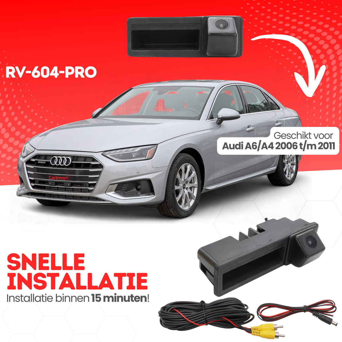Audi A6/A4 Rückfahrkamera | 2006 bis 2011 | Nachtsicht & HD-Bild