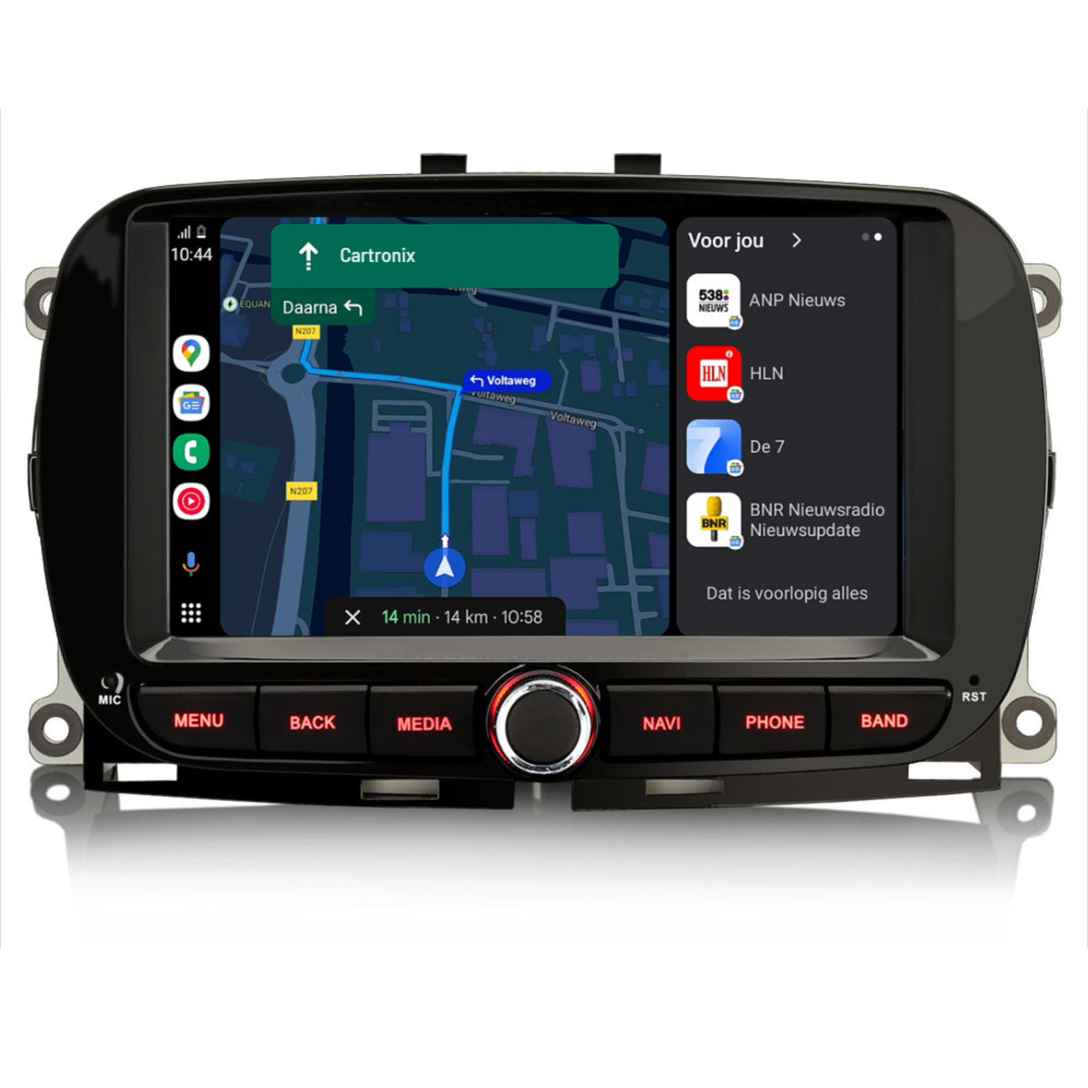 Radio samochodowe z CarPlay do Fiata 500 | 2016 – 2019 | Android 16 | Android Auto | 4 GB + 64 GB