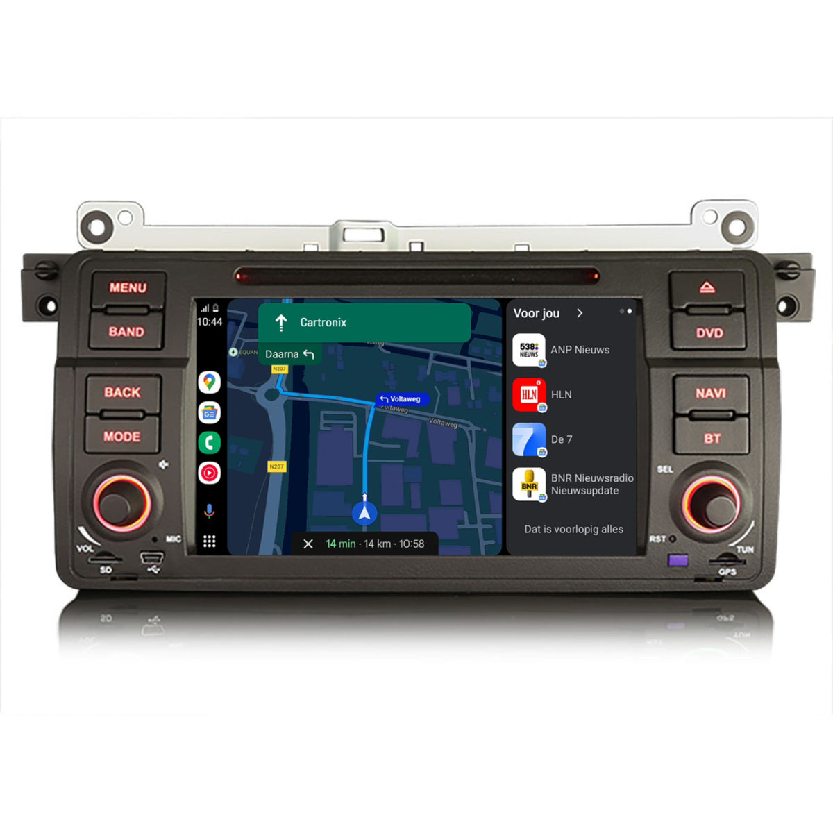 BMW 3-serie E46 Autoradio | 1999 t/m 2005 | CarPlay | 4+64GB | Android 14 | DVD/CD speler
