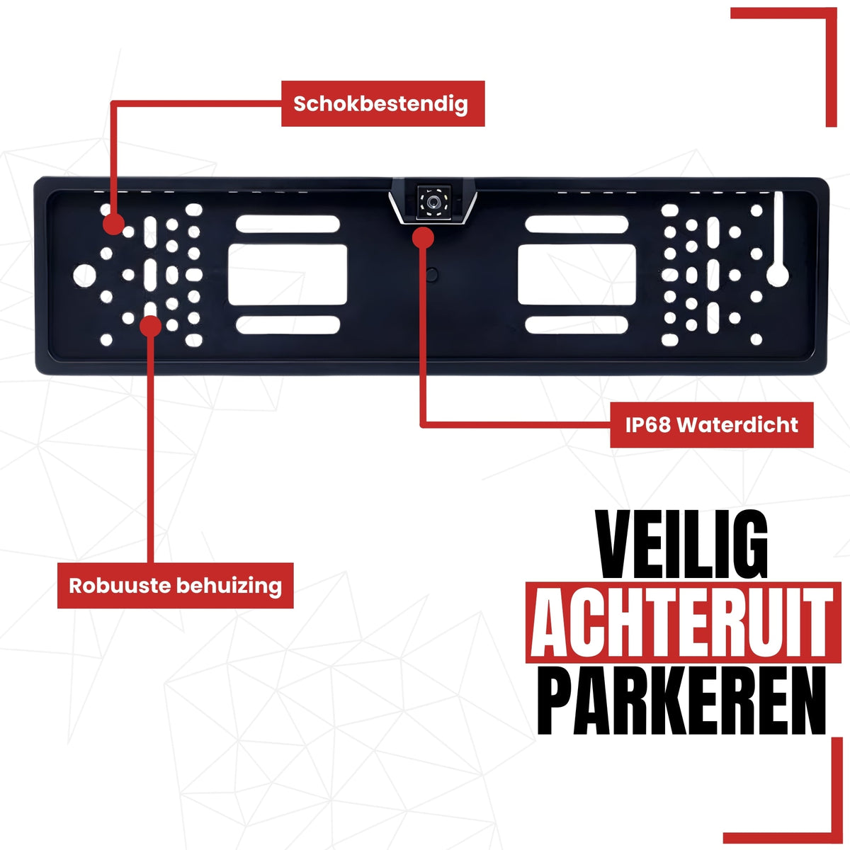 Ramka tablicy rejestracyjnej Cartronix RV-410 PRO z kamerą | 8 diod LED noktowizyjnych