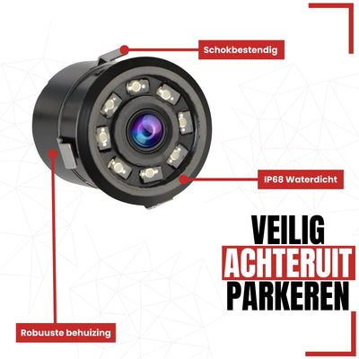 Cartronix RV-340 PRO Achteruitrijcamera | Universeel | Bumper | 8 LED – afbeelding 2