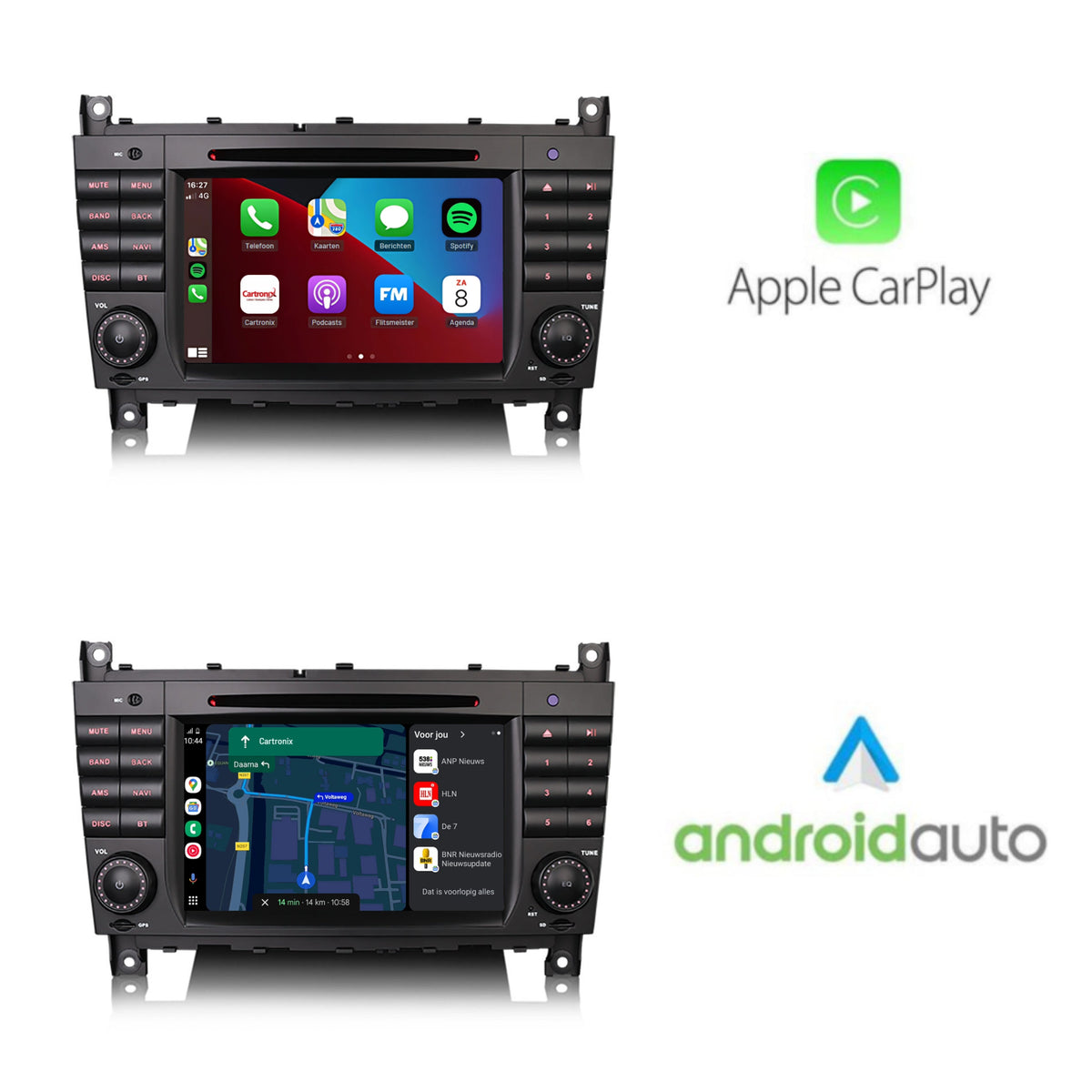 Radio samochodowe do Mercedes klasy C, CLC, CLK | CarPlay | Android 16 | 4+64GB