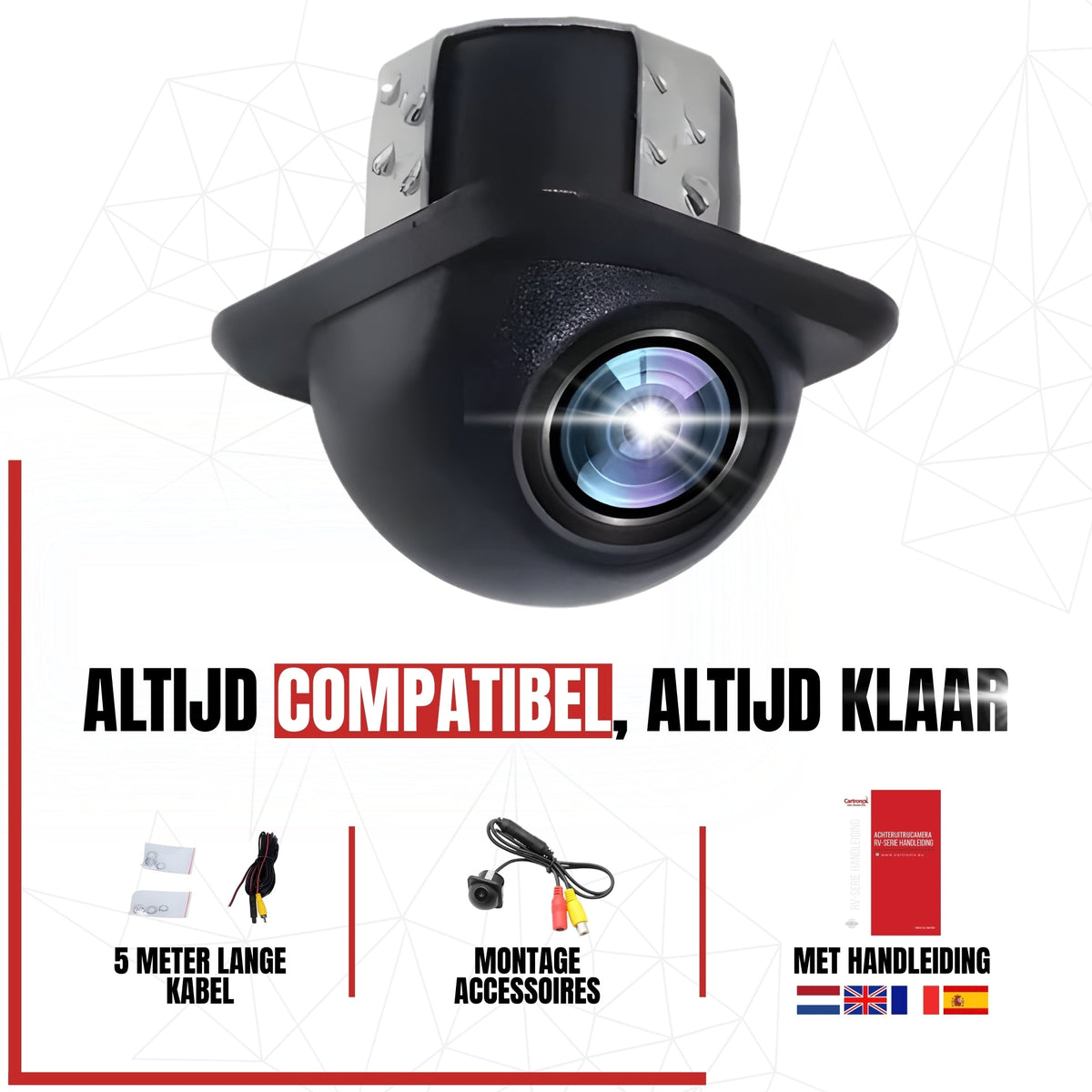 RV-380 PRO Rückfahrkamera | Universell | 8 LED