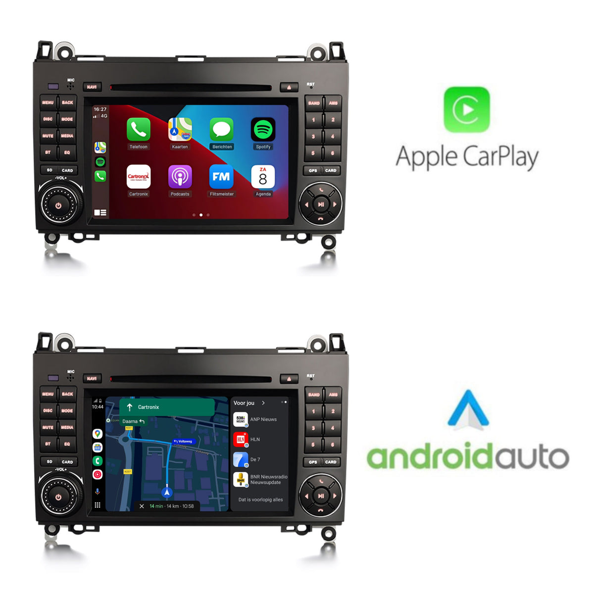 Mercedes Vito | Android 16 | 7-inch Car Radio | 2006 to 2018 | CarPlay & Android Auto | CD/DVD | 4+64GB