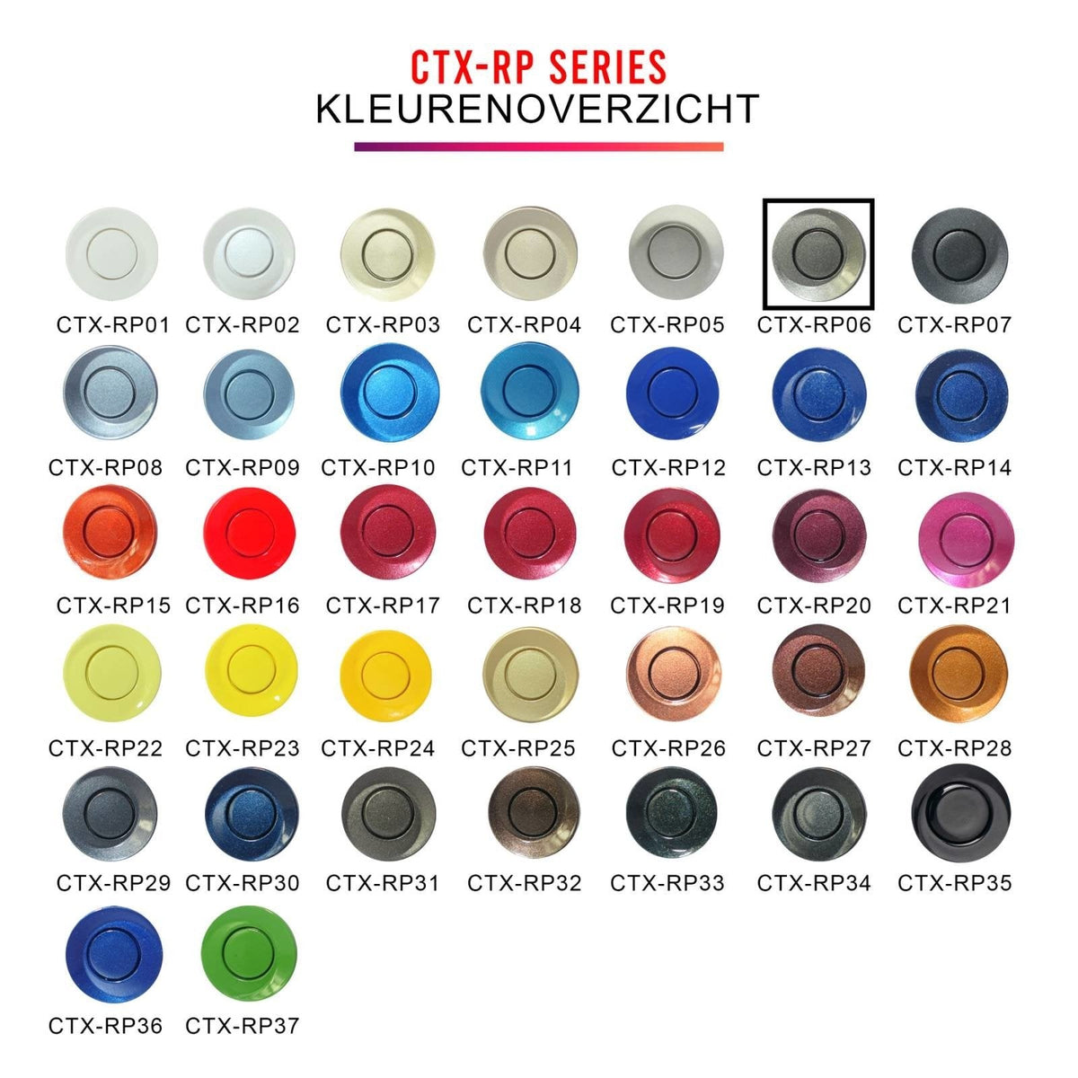 Sensores de aparcamiento | Gris zinc metalizado | Asistente de aparcamiento | CTX-RP06