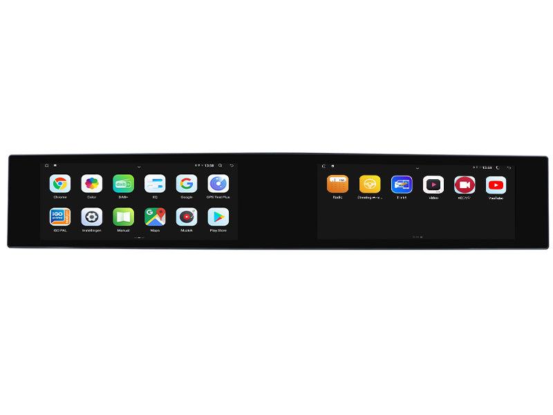 BMW Serie 5 E60/E61/F10/F11 | Autoradio a doppio schermo | dal 2009 al 2012 | CarPlay e Android Auto | 8GB + 128GB