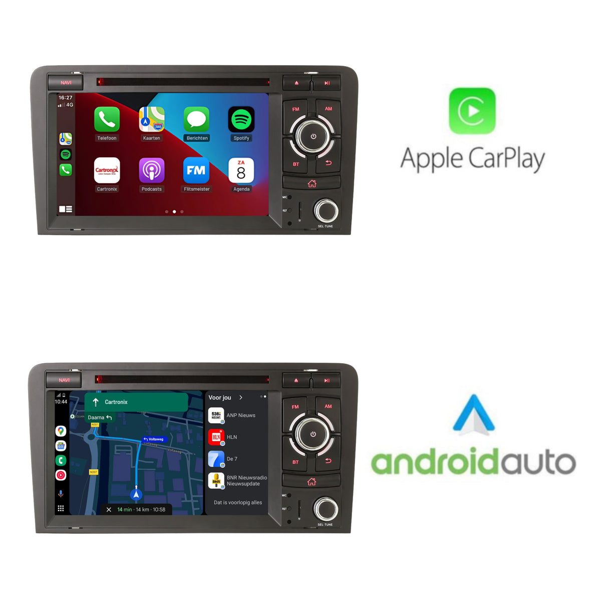 Audi A3 | S3 | RS3 | CarPlay & Android Auto | Car radio | 2004 to 2013 | Android 16 | 4+64GB