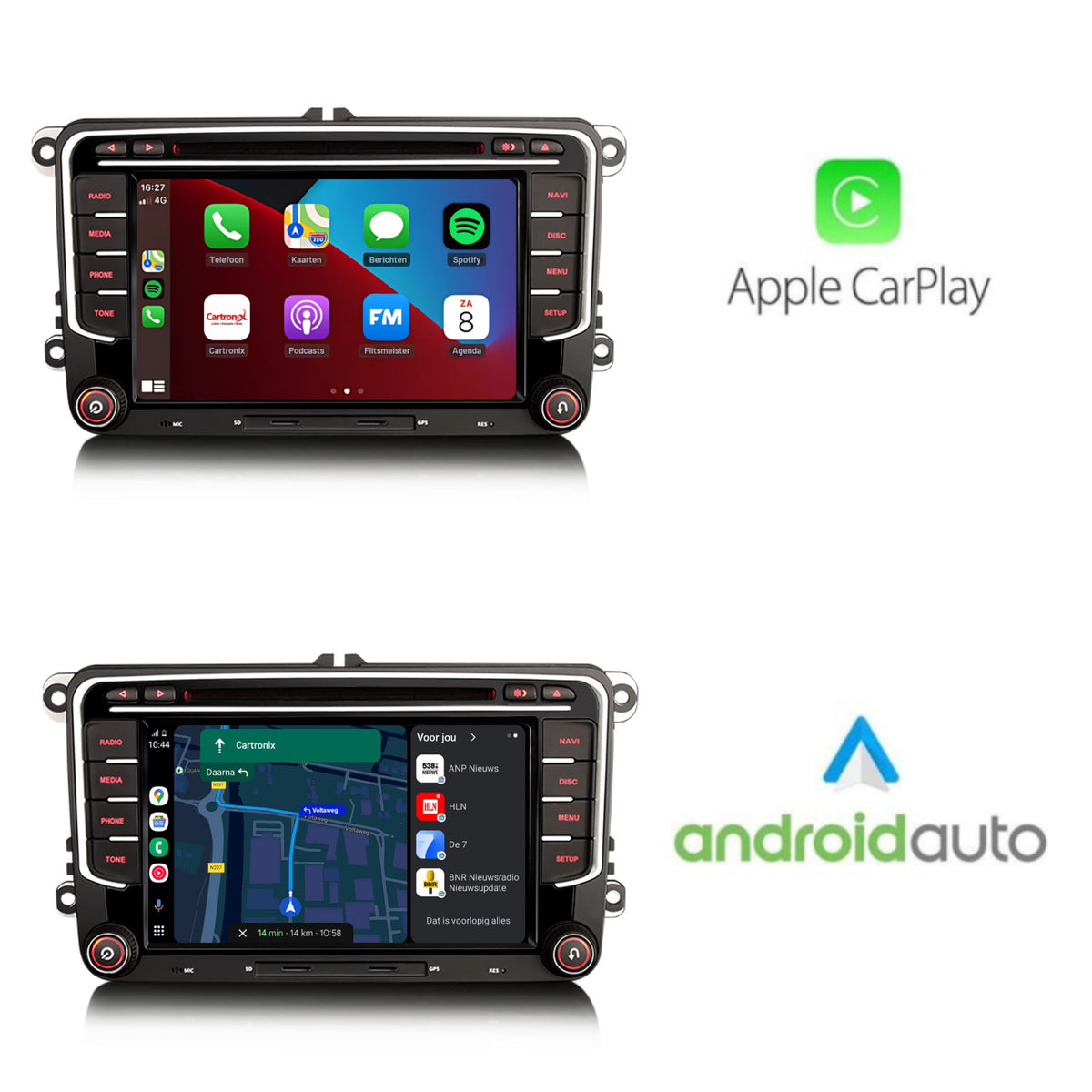 Radio samochodowe Volkswagen | Android 14 | CarPlay i Android Auto | 4+64GB