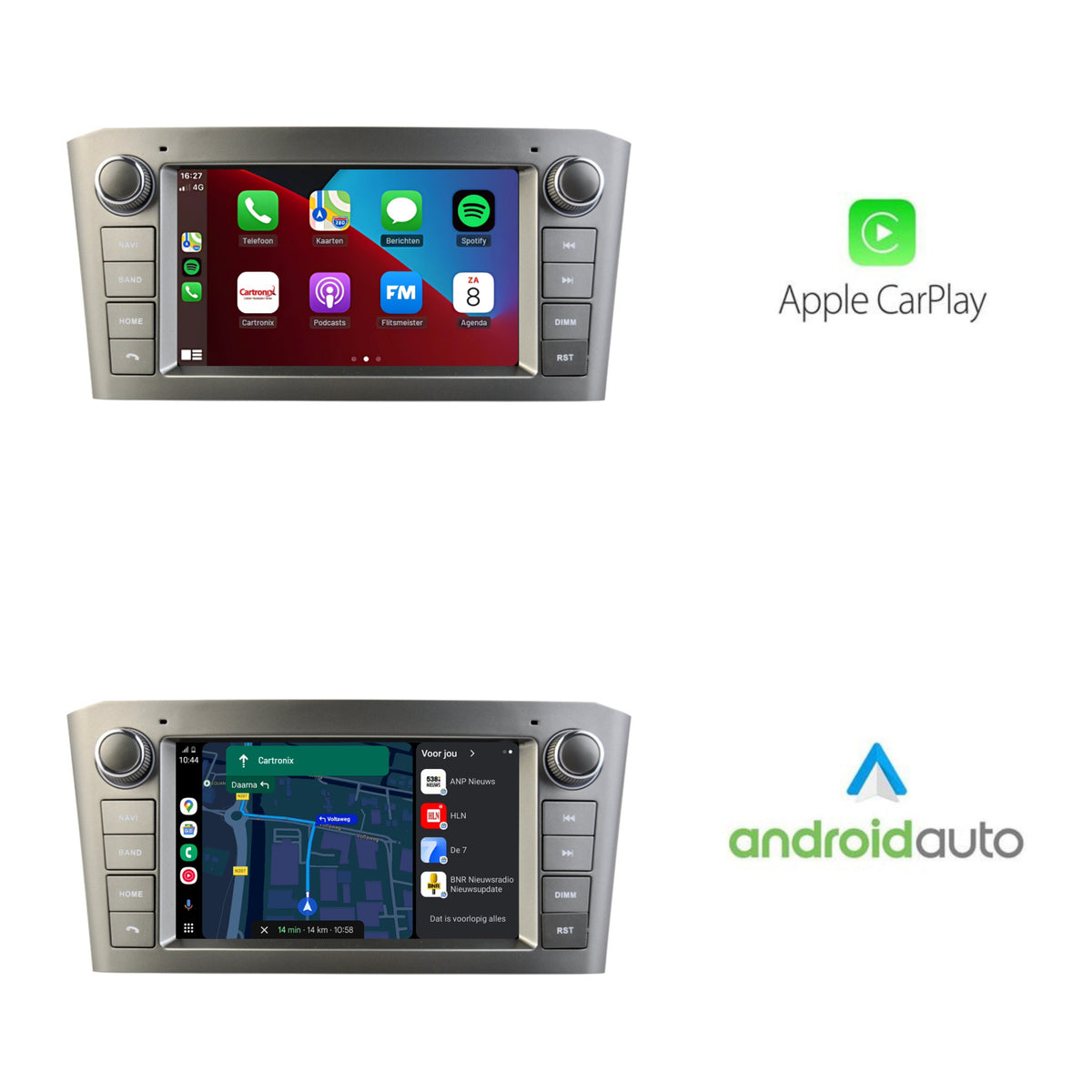 Toyota Avensis | Android 14 | Autoradio | 2002 bis 2008 | CarPlay & Android Auto