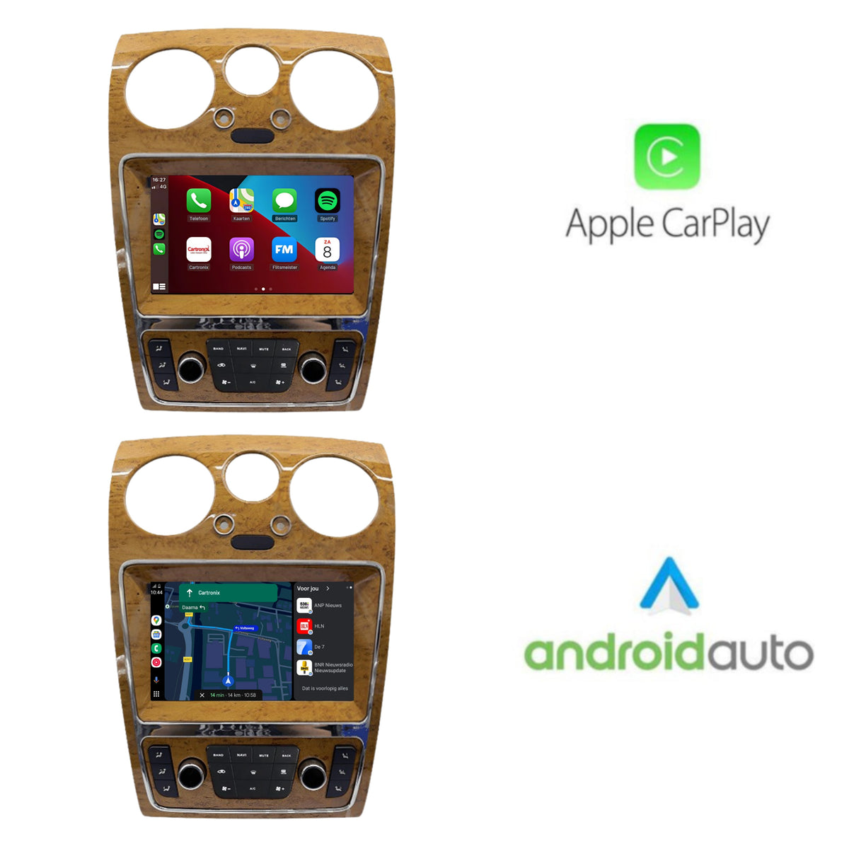 Bentley Flying Spur | 2005 t/m 2011 | Android 15 | 4+64GB | CarPlay & Android Auto | Beige