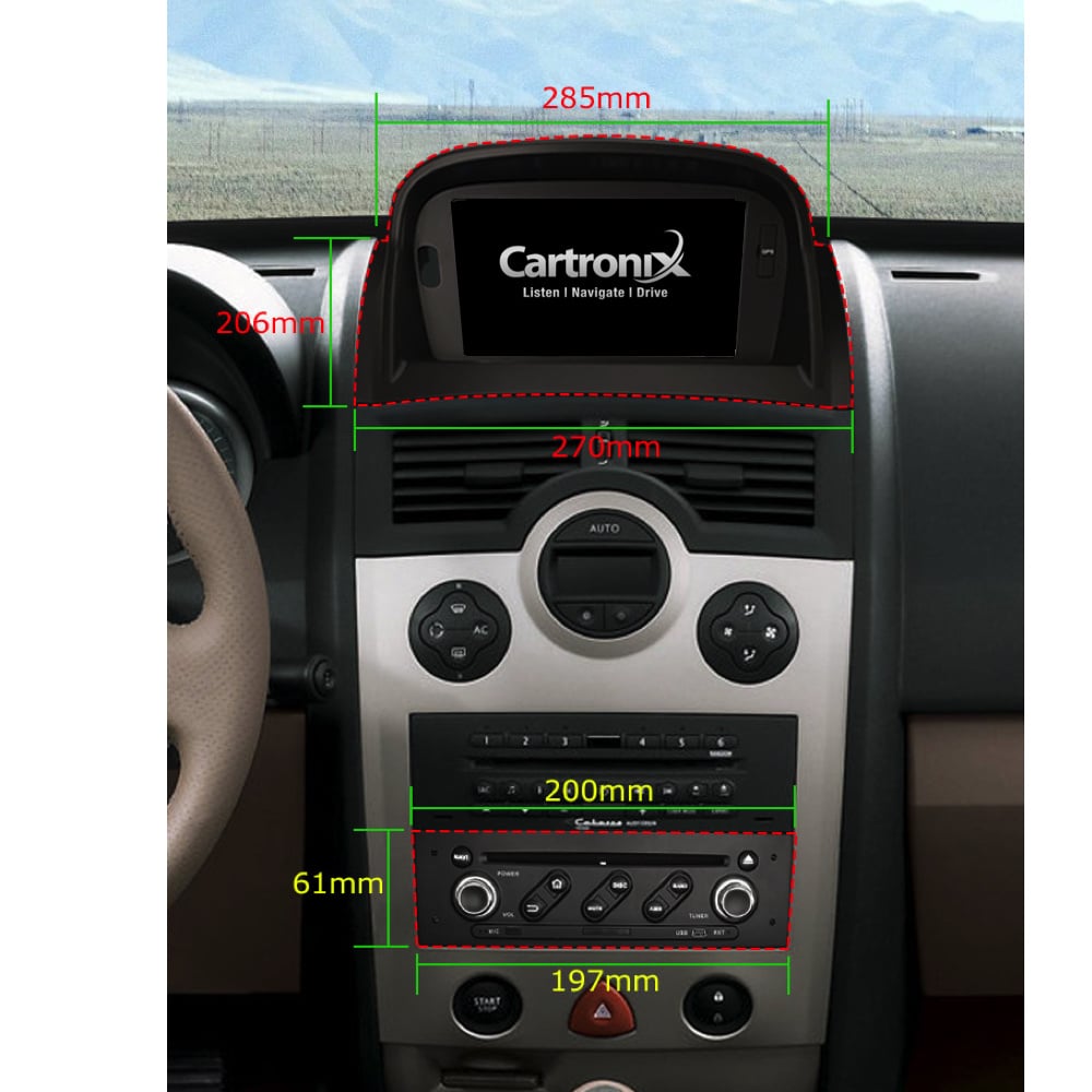 Autoradio Renault Megane II | CarPlay | Android 16 | 64GB