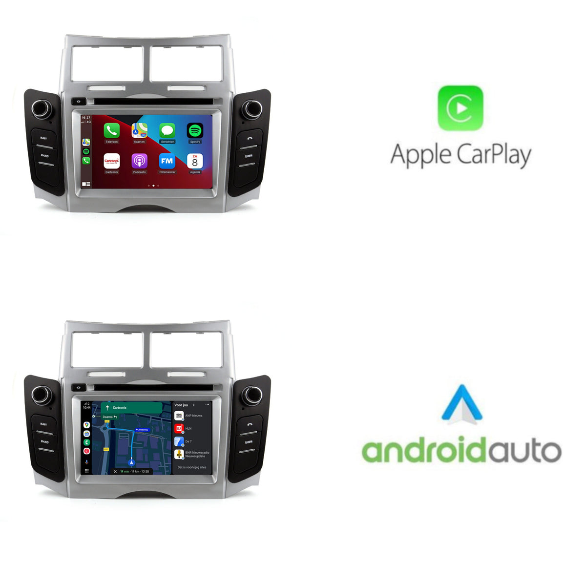 Toyota Yaris | Android 14 | Autoradio da 7 pollici | dal 2005 al 2012 | CarPlay & Android Auto