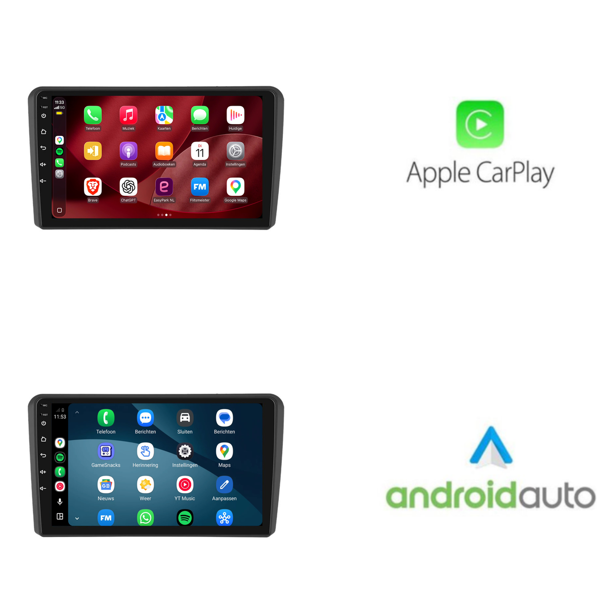 Autoradio CarPlay & Android Auto per Audi A3 | dal 2004 al 2013 | 9 pollici | Android 15