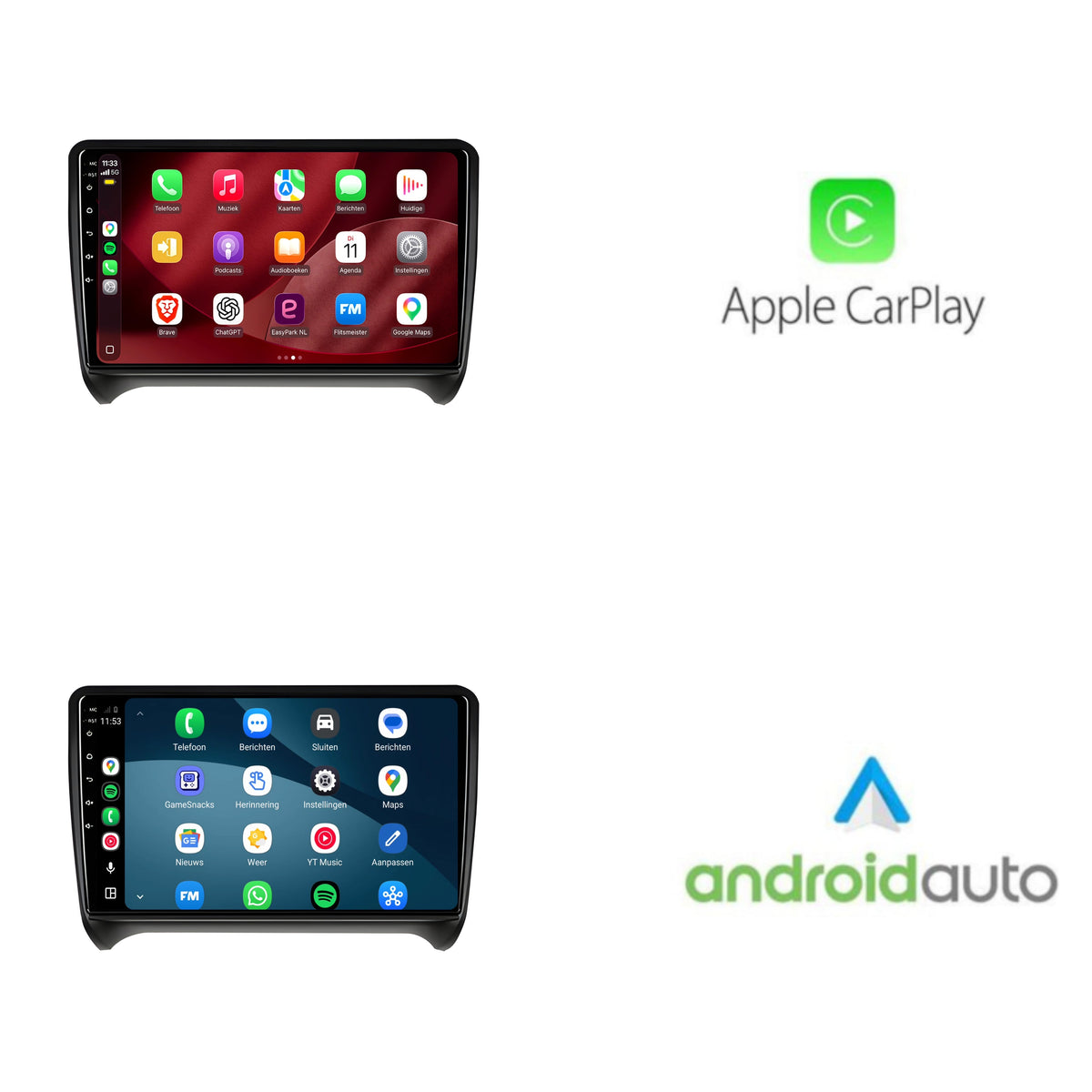 Autoradio CarPlay & Android Auto pour Audi TT | 2006 à 2014 | 9 pouces | Android 15 | CTX-7325