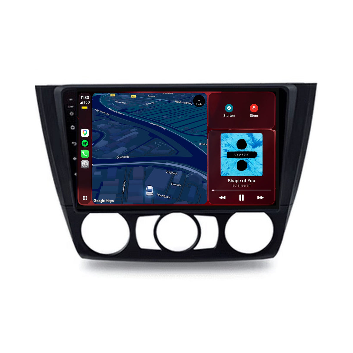 BMW 1 Serie CarPlay & Android Auto Radio | 2004 bis 2012 | 9 Zoll | Android 15 | CTX-7298