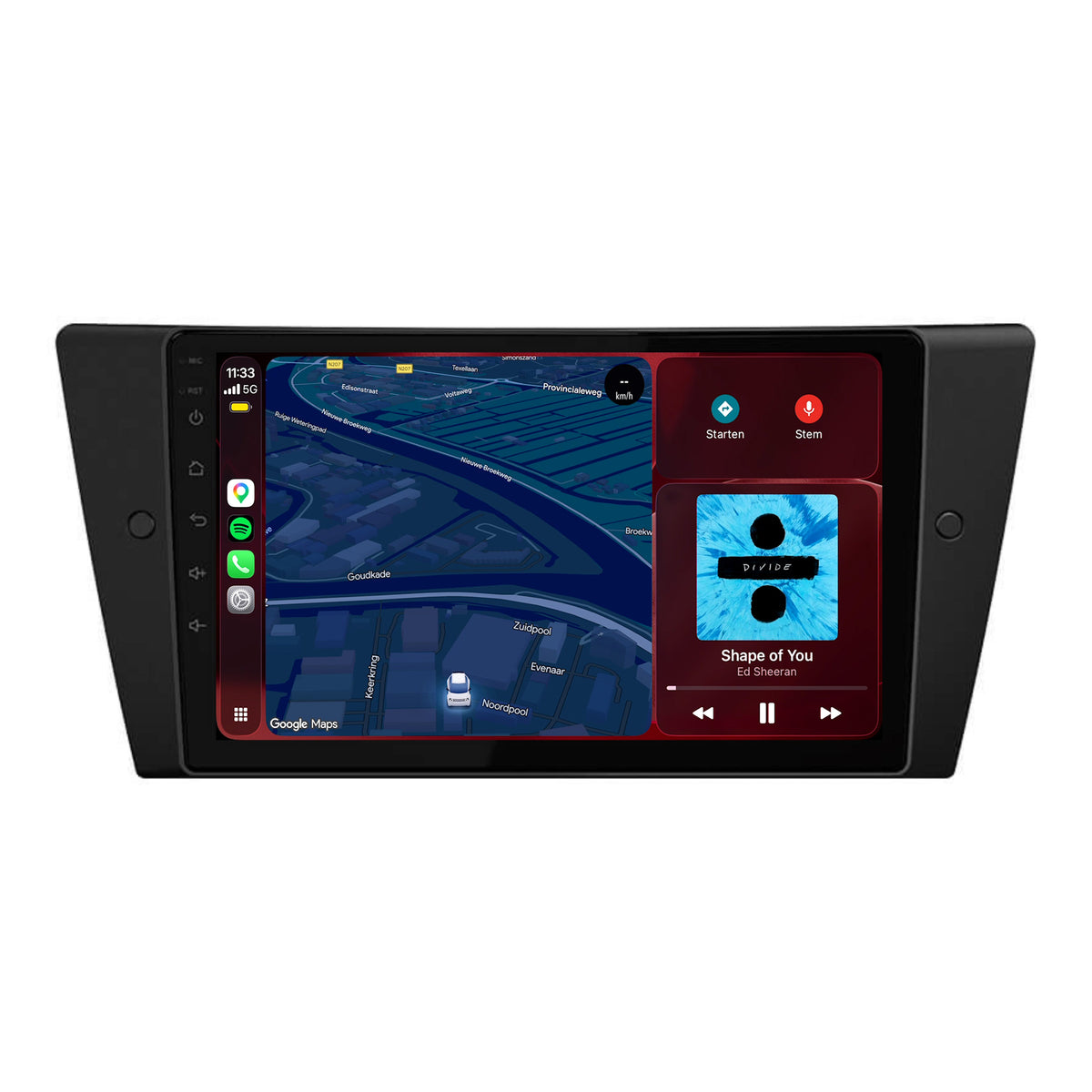 Radio CarPlay & Android Auto per BMW Serie 3 E90/E91/E92/E93 | 2005-2013 | 9 pollici | Android 15