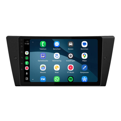 BMW 3 Serie E90/E91/E92/E93 CarPlay & Android Auto radio | 2005 t/m 2013 | 9 inch | Android 15