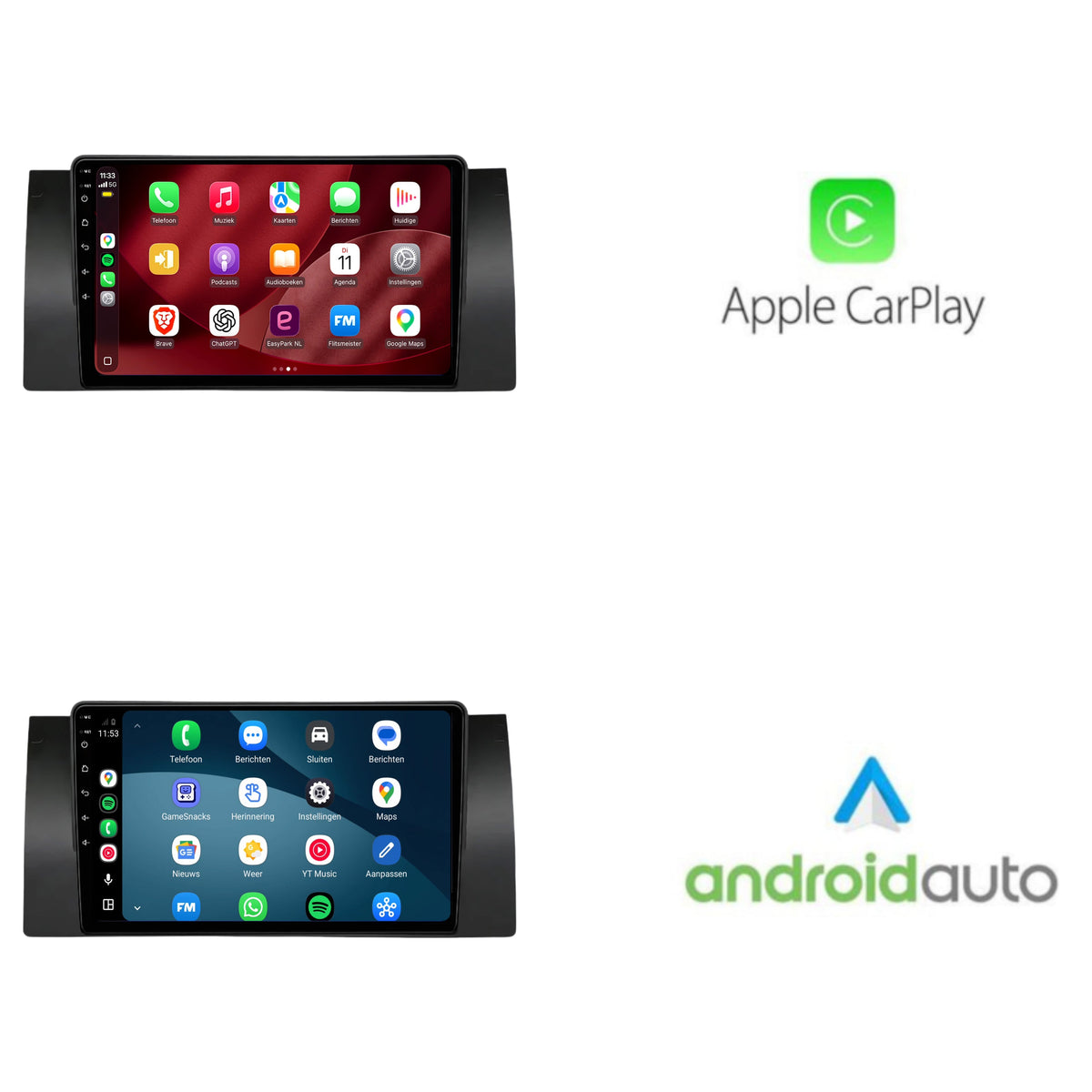 Autoradio CarPlay & Android Auto per BMW X5 E53 | dal 2000 al 2006 | 9 pollici | Android 15