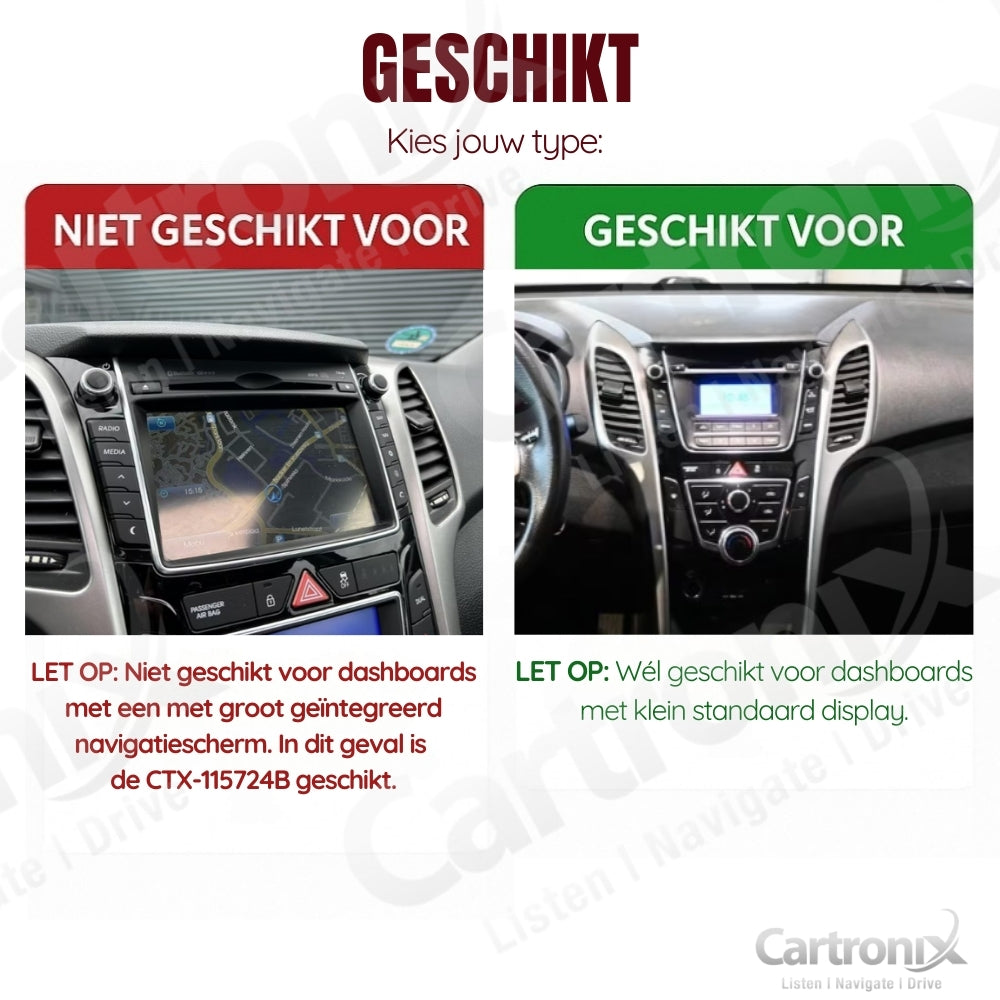 Hyundai i30 | 2012 to 2017 | Android 14 | 4+64GB | CarPlay & Android Auto | Original Navigation