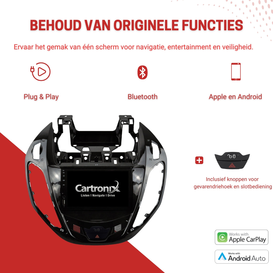 Ford Transit Courier | Autoradio CarPlay | 2014-2017 | Android 15 | 4+64GB | 8-Core | CarPlay & Android Auto