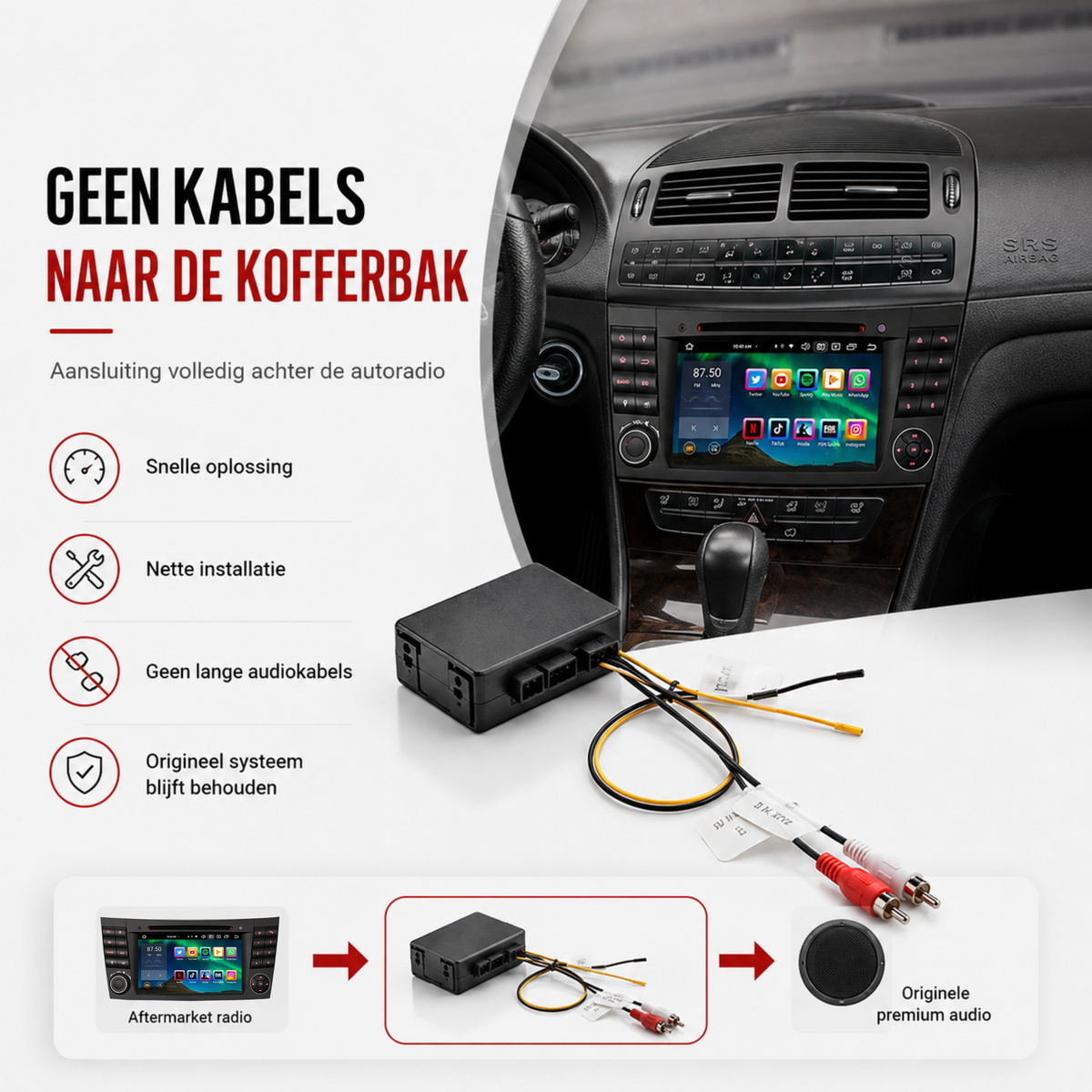 CTX-3301 Glasvezel Decoder voor Mercedes W211 CLS SLK CL