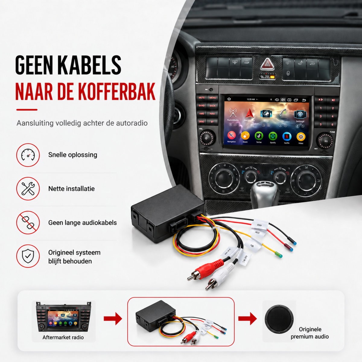 CTX-3303 | Decodificador de fibra óptica | Mercedes Clase E W211 | S/SL/SLK/CLK | a partir de 2009