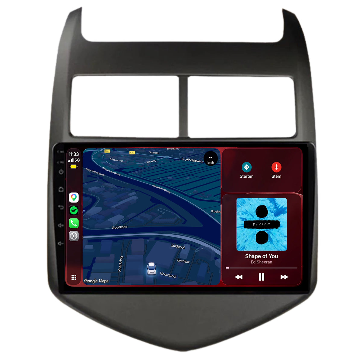 Autoradio con CarPlay e Android Auto per Chevrolet Aveo | 2013-2015 | 9 pollici | Android 15 | CTX-7129