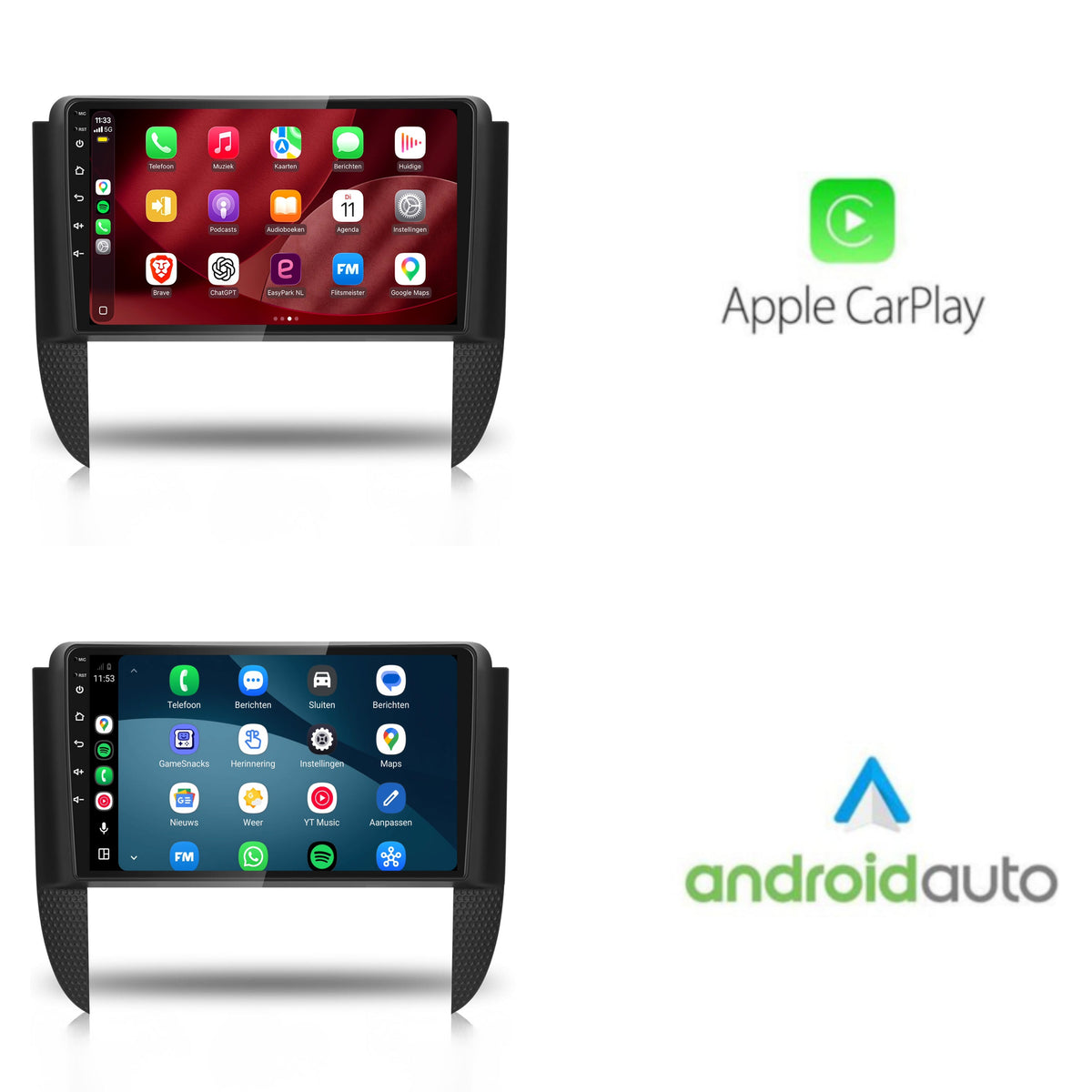 Chevrolet Kalos CarPlay & Android Auto Radio | 2004 bis 2010 | 9 Zoll | Android 15 | CTX-7346