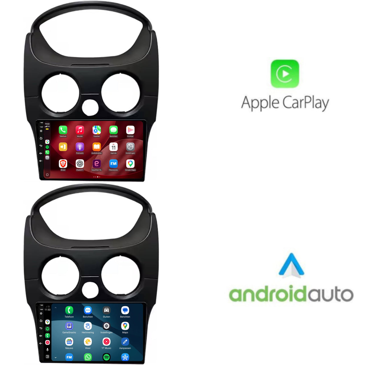 Chevrolet Matiz CarPlay & Android Auto Radio | 2005 bis 2011 | 9 Zoll | Android 15 | CTX-7305