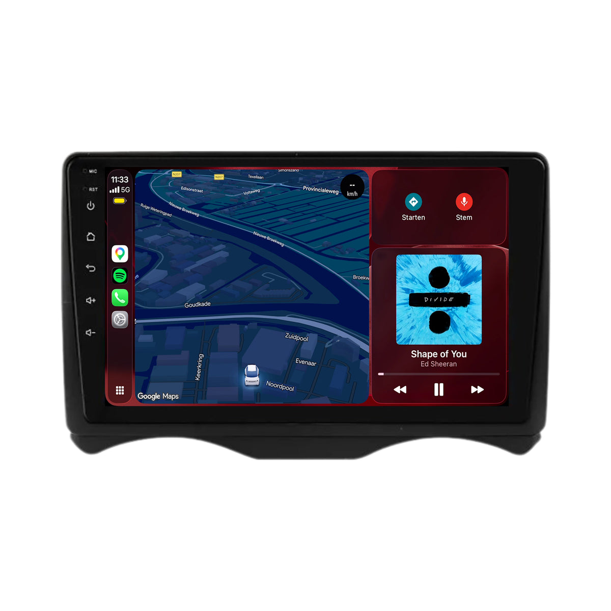 Citroën C2 CarPlay & Android Auto radio | 2002 t/m 2006 | 9 inch | Android 15 | CTX-7457