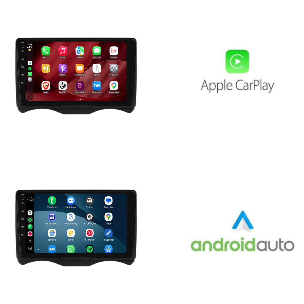Citroën C2 CarPlay & Android Auto radio | 2002 t/m 2006 | 9 inch | Android 15 | CTX-7457