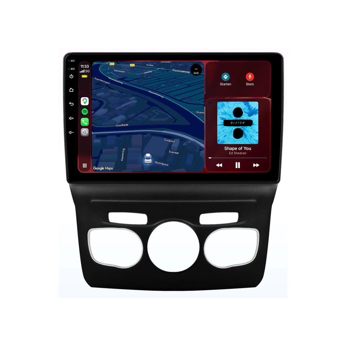 Radio z CarPlay i Android Auto do Citroën C4 | 2010–2018 | 10 cali | Android 15 | CTX-7449