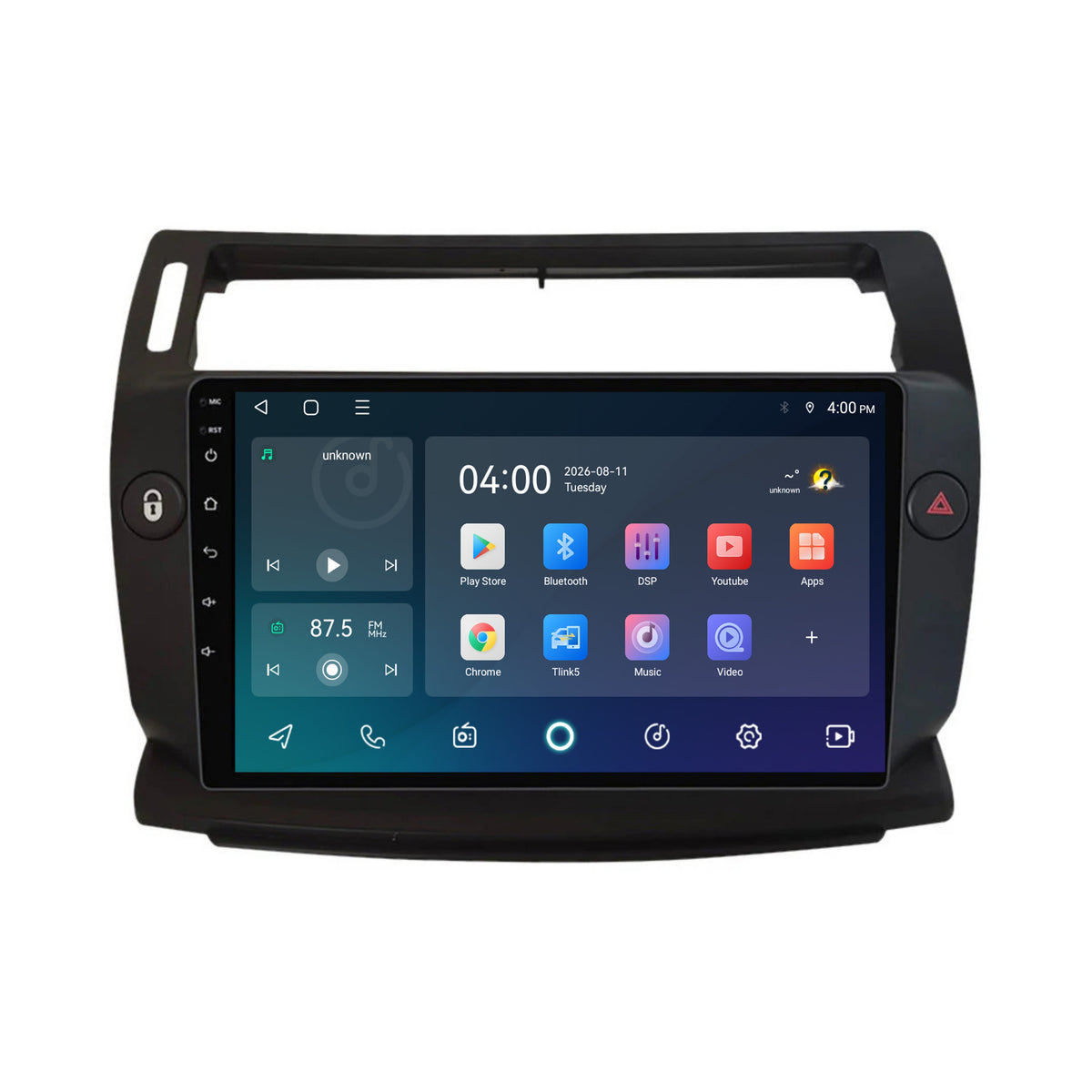 Autoradio CarPlay & Android Auto pour Citroën C4 | 2004 à 2010 | 9 pouces | Android 15 | Noir | CTX-7318