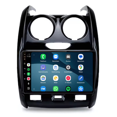 Dacia Duster CarPlay & Android Auto radio | 2013 t/m 2017 | 9 inch | Android 15