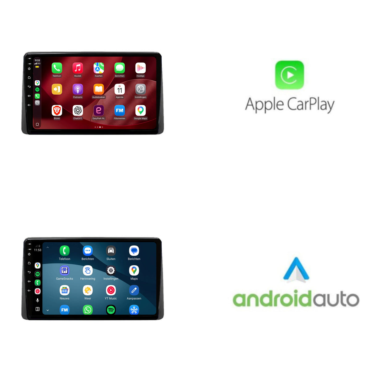 Radio con CarPlay y Android Auto para Dacia Duster | 2021 a 2024 | 9 pulgadas | Android 15 | CTX-7093