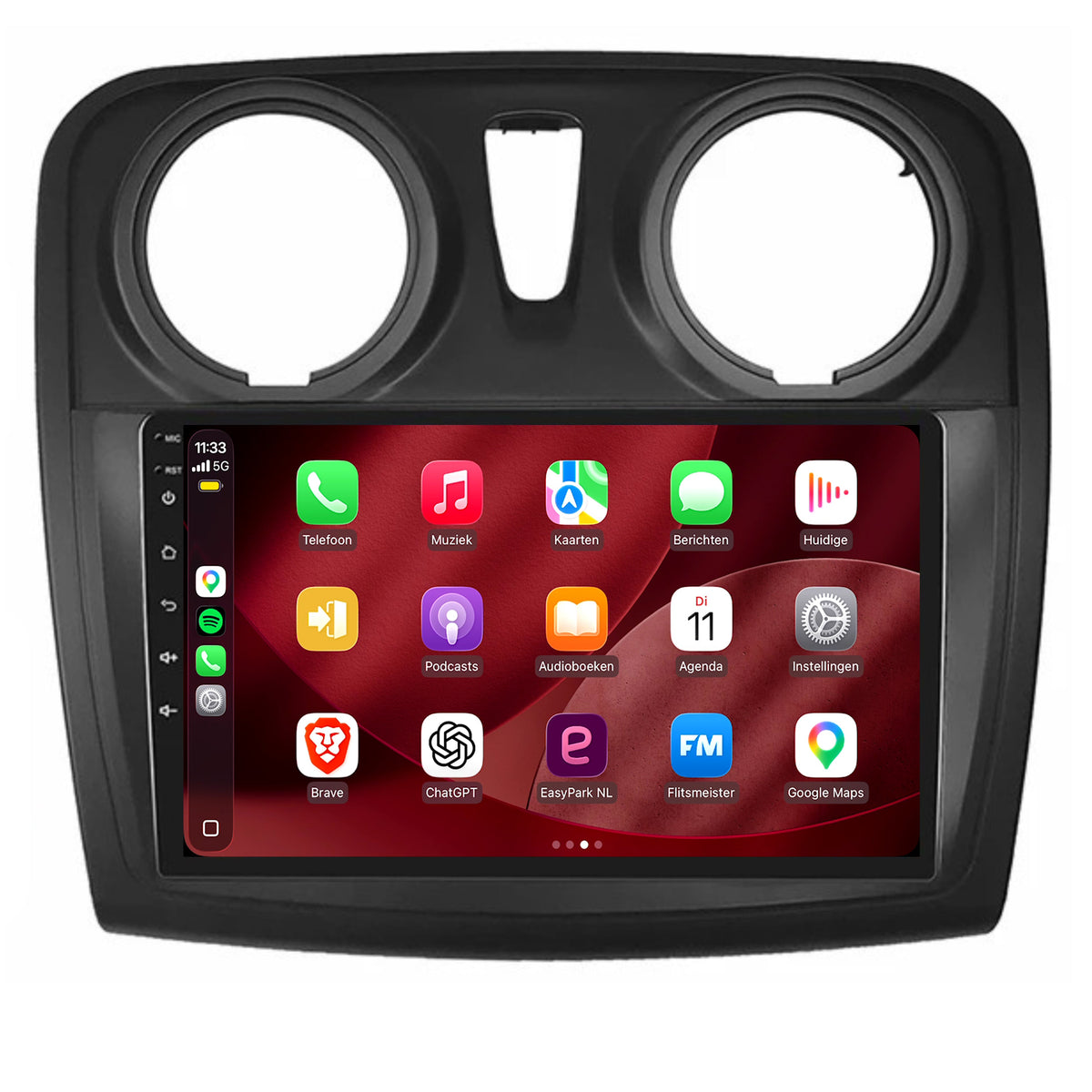 Dacia Sandero CarPlay & Android Auto radio | 2013 t/m 2020 | 9 inch | Android 15 | CTX-7153