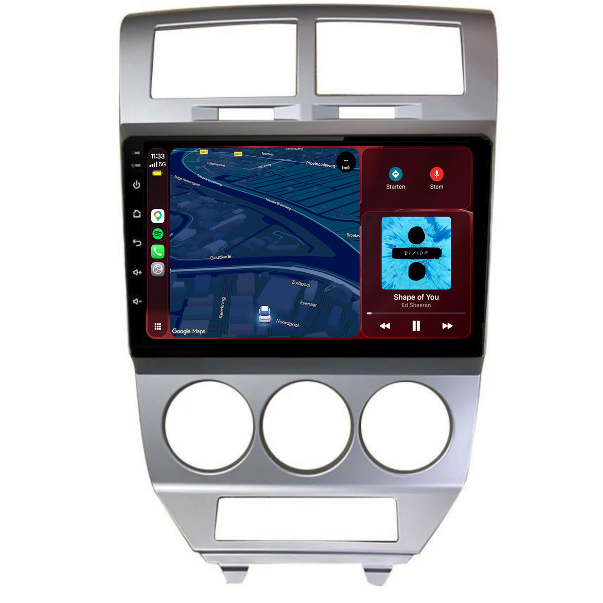 Dodge Caliber CarPlay & Android Auto radio | 2006 t/m 2010 | 10 inch | Android 15 | CTX-7323