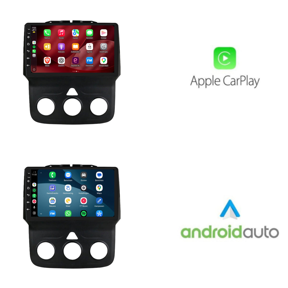 Dodge RAM CarPlay & Android Auto radio | 2014 t/m 2018 | 9 inch | Android 15 | CTX-7490