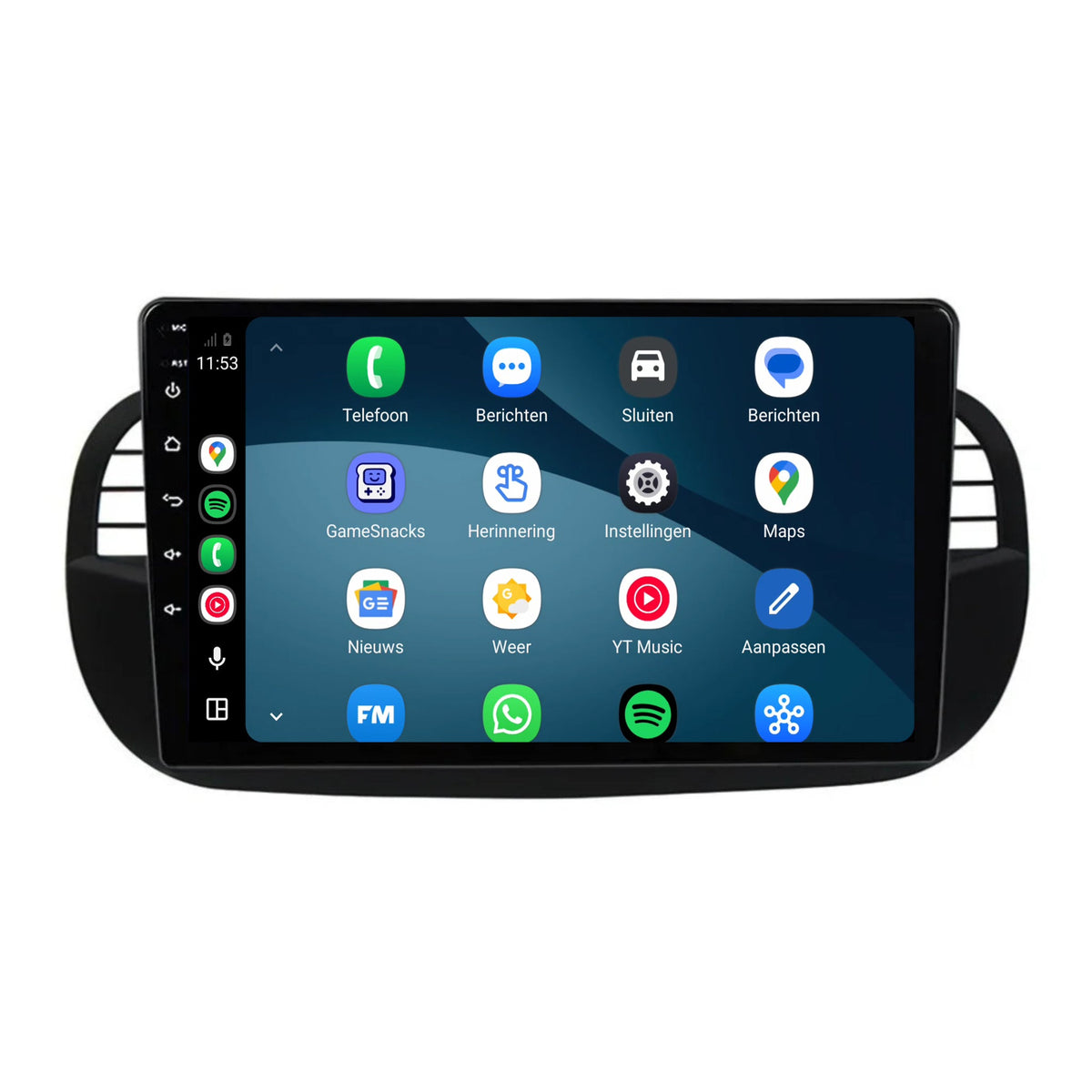 Autoradio CarPlay & Android Auto per Fiat 500 | 2007-2015 | 9 pollici | Android 15