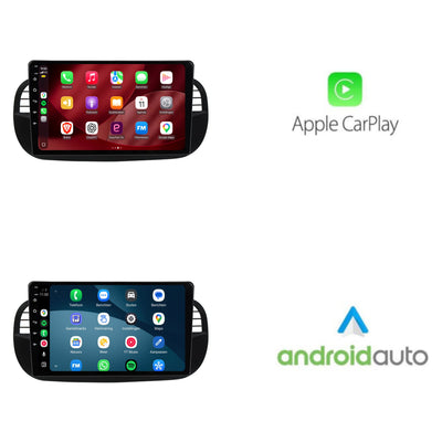 Fiat 500 CarPlay & Android Auto radio | 2007 t/m 2015 | 9 inch | Android 15