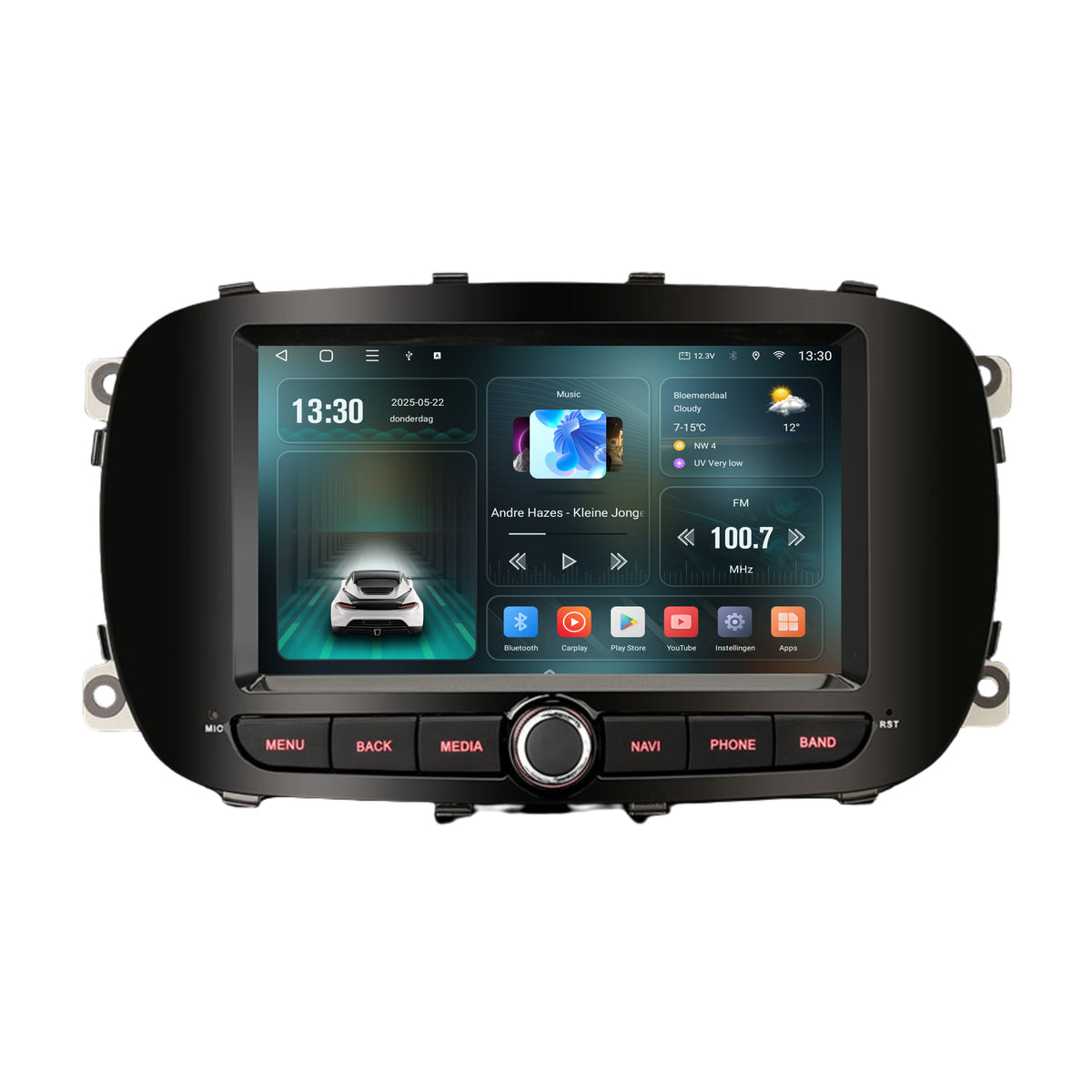 Fiat 500X | Radio samochodowe Android 16 | 2015–2023 | CarPlay i Android Auto